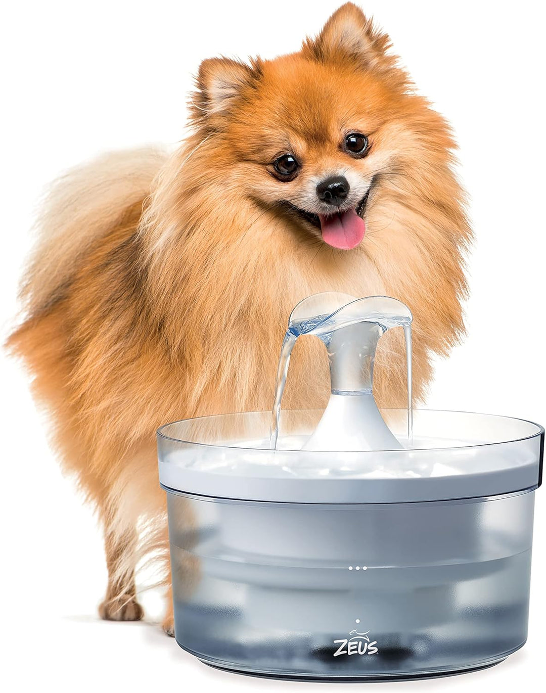 Zeus Fresh & Clear Trinkbrunnen für Hunde, mit Wasserfall, 1,5L