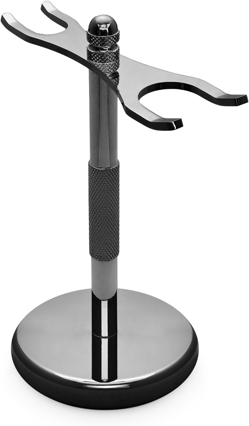 NEU: Störtebekker® Premium Rasierständer aus Edelstahl in Schwarz - geeignet für Rasierhobel & Rasie