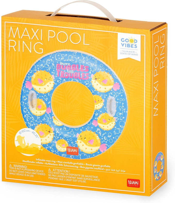 Legami - Pool aufblasbare Donut, Maxi aufblasbare Donut für Kinder und Erwachsene, Meer Strand aufbl