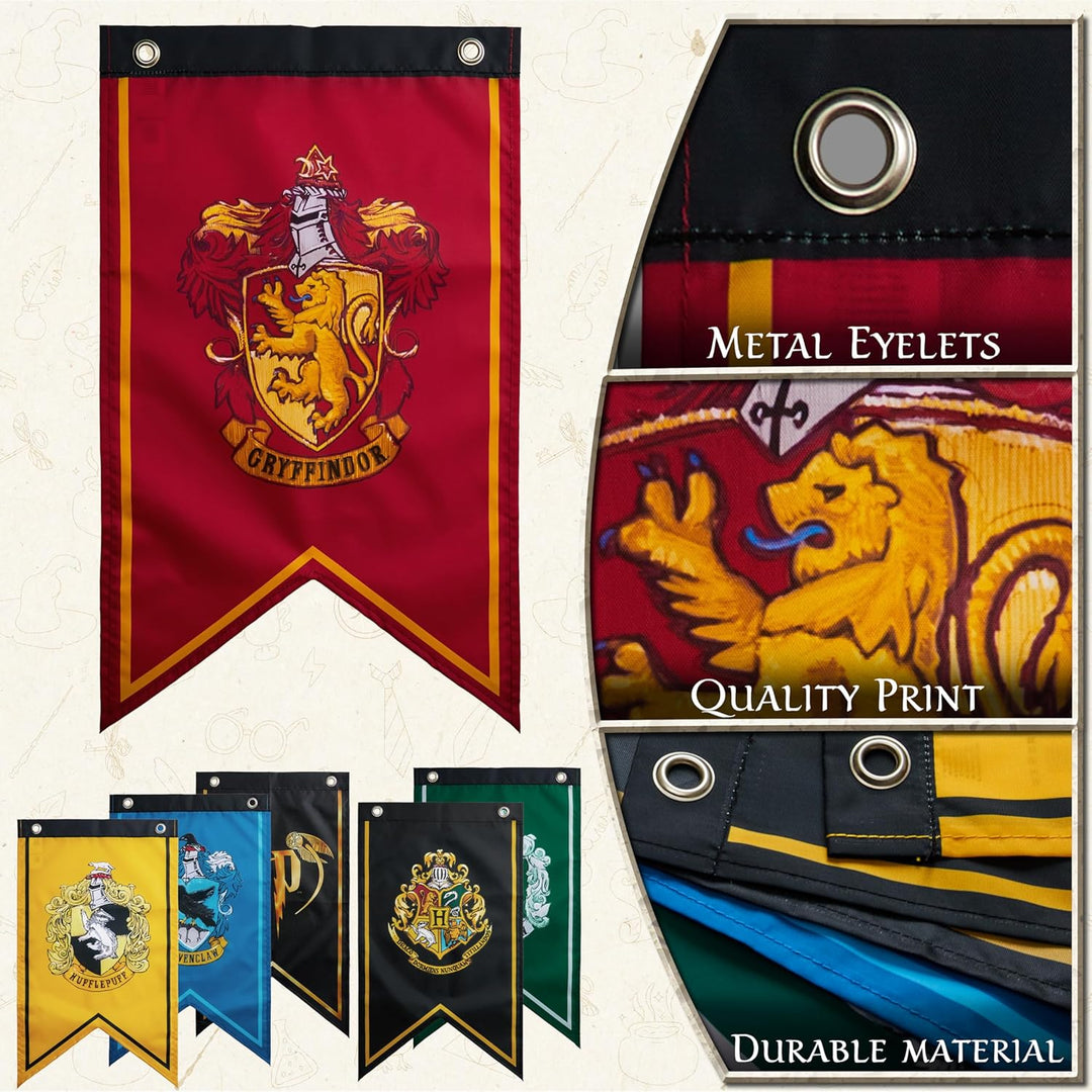Harry Potter Party Deko Zimmer Hogwarts Wappen, 6er Set, Geburtstag Banner, Wand Dekoration mit Gryf
