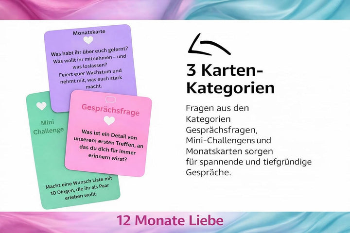 Kartenspiel für Paare, 160 Fragen &amp; Challenges, Paarspiel,Gesprächsspiel,Beziehungsspiel Geschenkide