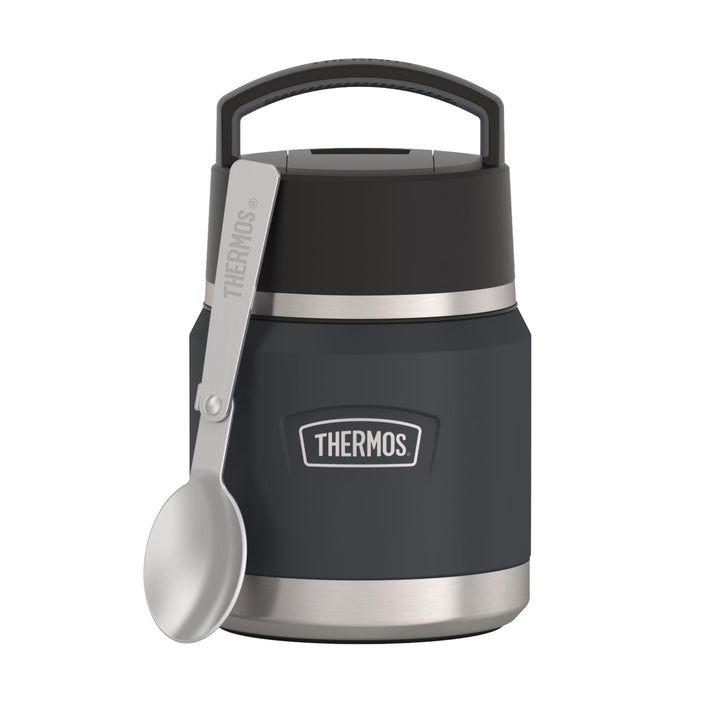Thermos ICON Kids Thermobehälter für Essen 0,35l, dunkelgrau, graphite, Edelstahl, absolut dicht, hä