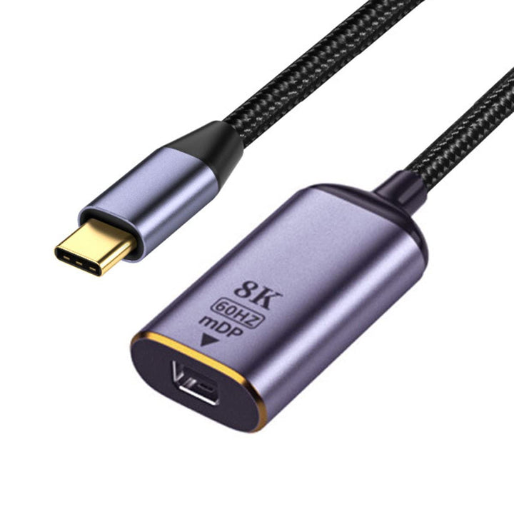 CY USB C zu Mini Displayport Adapter,USB4 Type C Quelle zu Mini DP Displayport Buchse Kabel Display