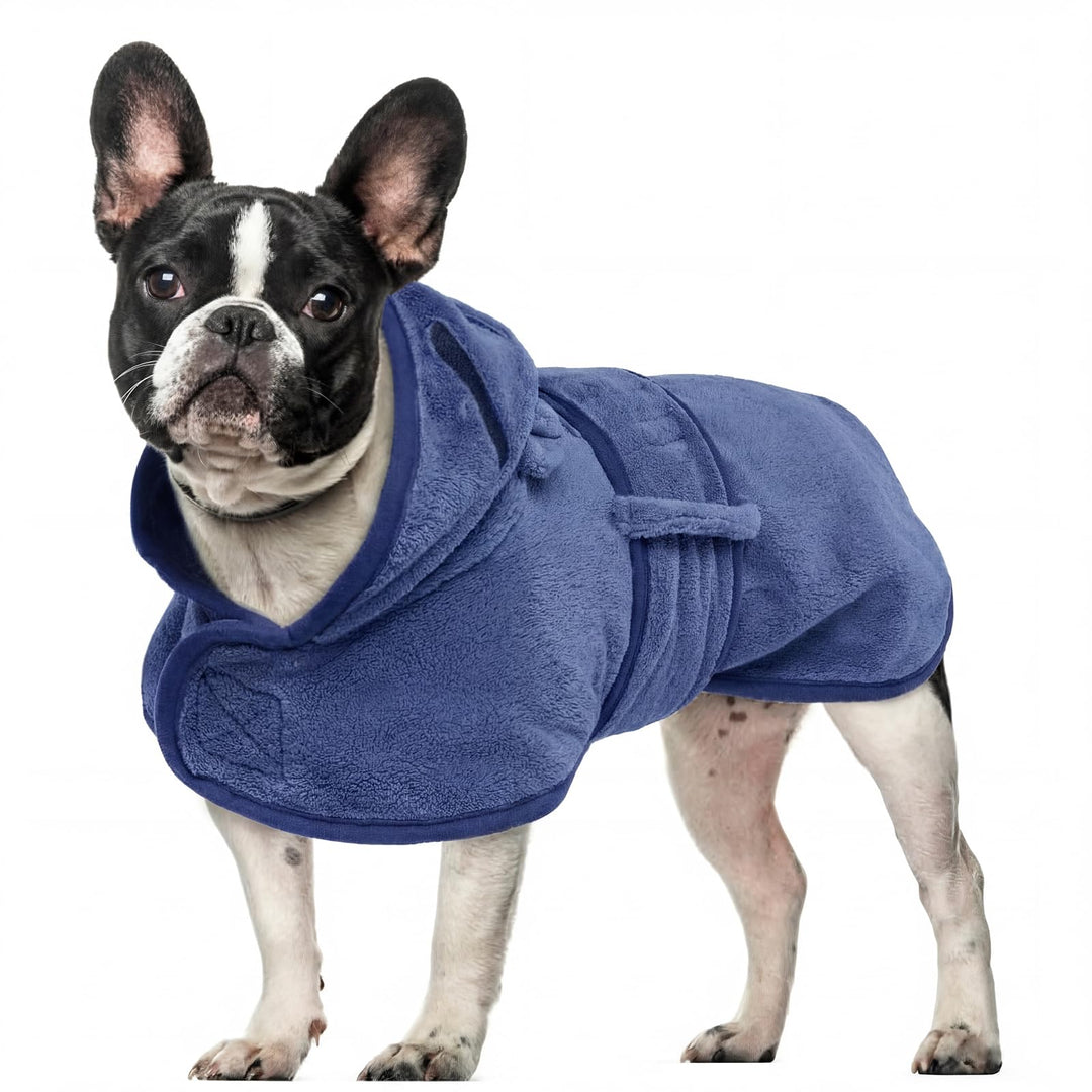 Hundetrocknungsmantel, Hundemantel zum Trocknen von Hunden, Blaue Hundetücher für mittlere Hunde, Mi