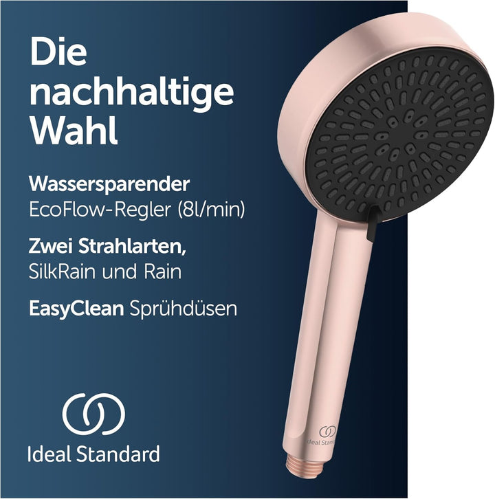 Ideal Standard Idealrain Alu+ 2-Funktionshandbrause, mit zwei Strahlarten (SilkRain und Rain) per Dr