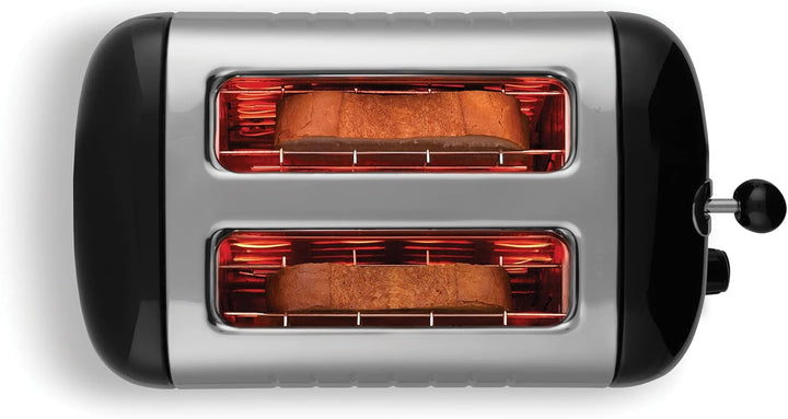 Dualit Lite 2 Scheiben Toaster - 1,1kW Toastet 60 Scheiben Toast Pro Stunde - Poliert mit Rand in Sc