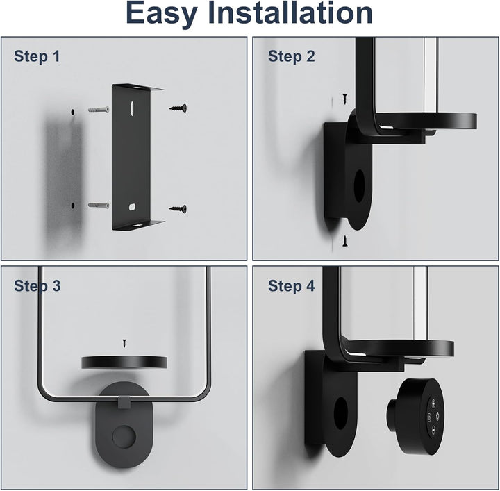 Starxing 2 in 1 Wandpflanzenregal mit Lampe, 8000mAh Bilderrahmen Wandpflanzenhalter, Fernbedienung