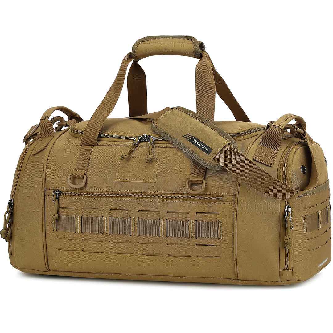 Taktische Sporttasche Herren 45L Reisetasche Mittelgross mit Schuhfach und Laptopfach Leicht Trainin