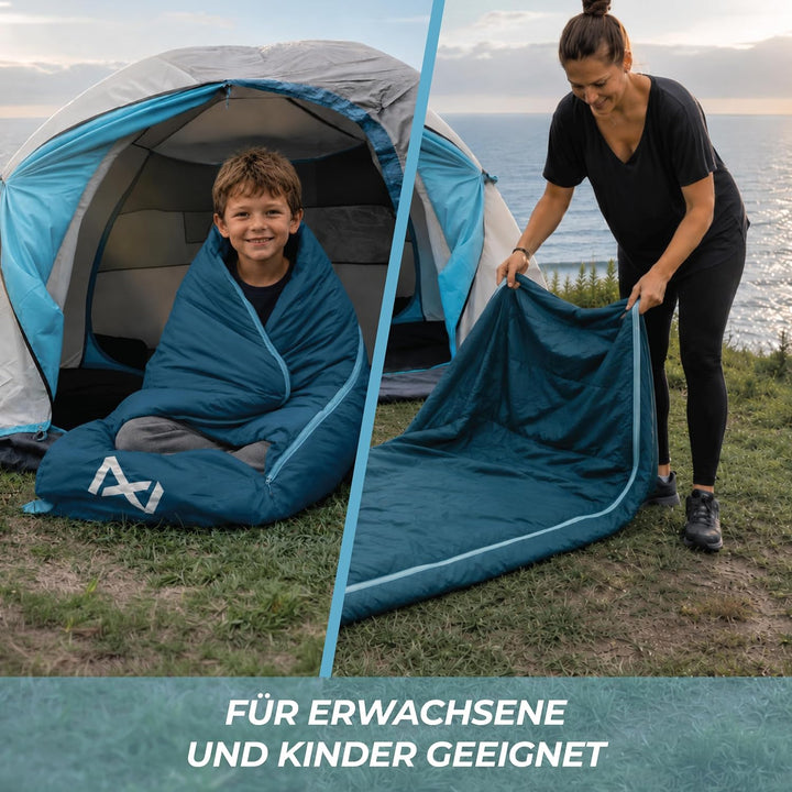 Schlafsack Erwachsene - Sommerschlafsack Kleines Packmass & Ultraleicht - Mumienschlafsack für Campi