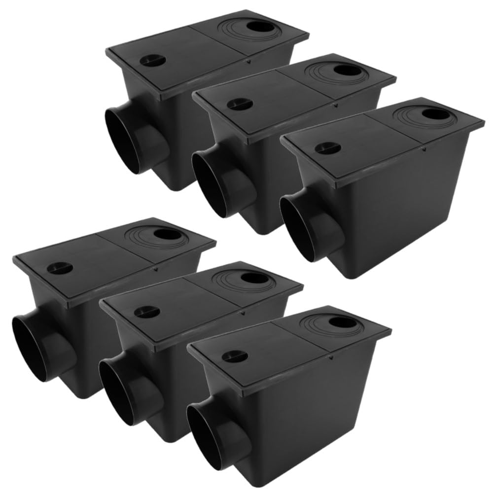 6 Stück Regenrohrablauf mit Sieb Regensinkkasten von 50mm bis 110mm Regenwasserablauf DN110 seitlich