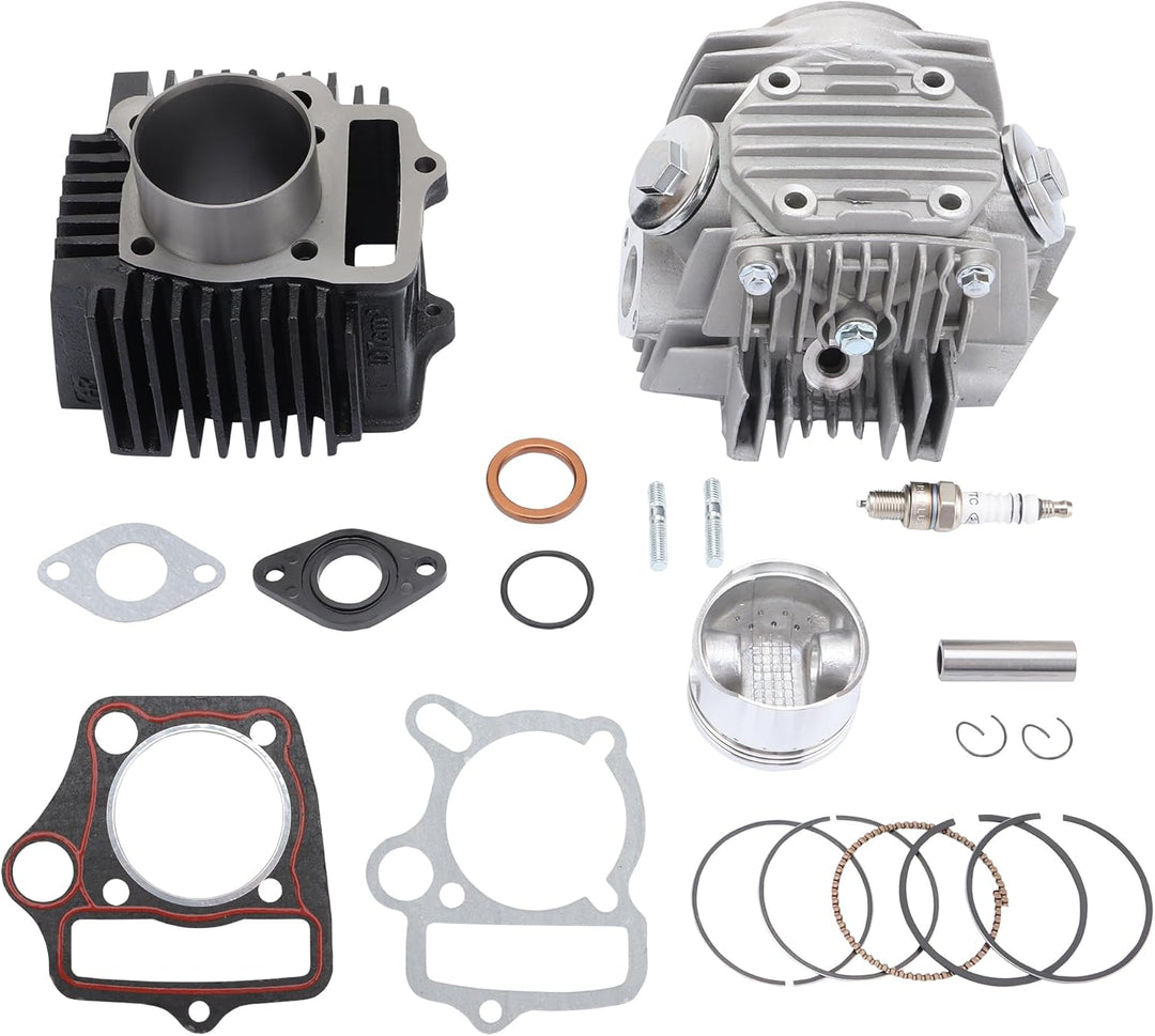 WOOSTAR 52,4 mm Big Bore Zylinder und Kopf 66mm Ventile mit Kolbenring Ersatz für 4-Takt 110ccm Chin