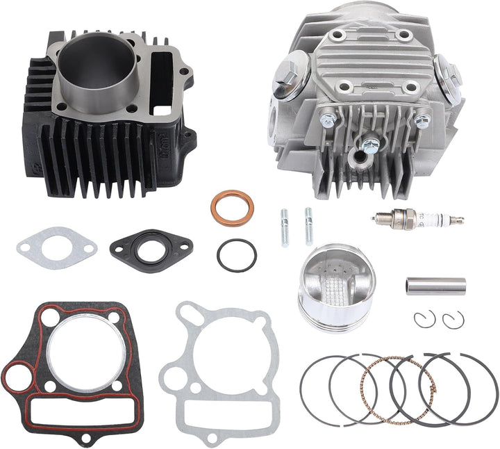 WOOSTAR 52,4 mm Big Bore Zylinder und Kopf 66mm Ventile mit Kolbenring Ersatz für 4-Takt 110ccm Chin