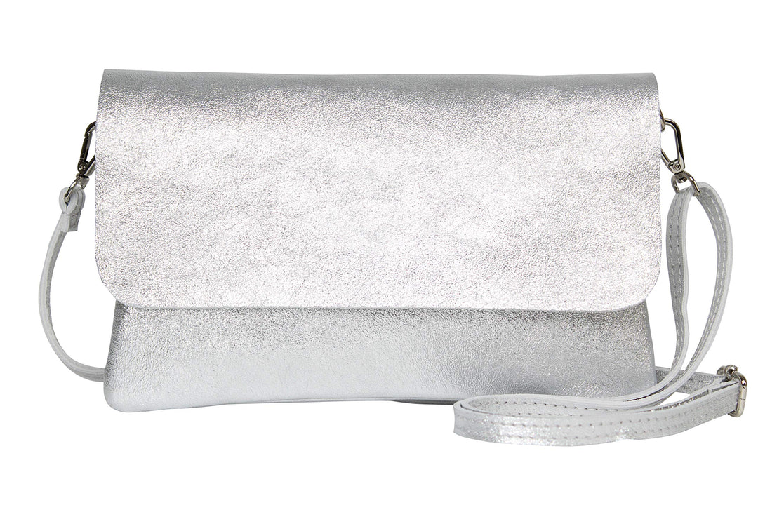 AmbraModa GLX11 - Damen Umhängetasche, Clutch, Handytasche aus echtem Leder mit abnehmbarem und vers