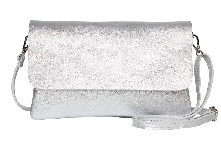 AmbraModa GLX11 - Damen Umhängetasche, Clutch, Handytasche aus echtem Leder mit abnehmbarem und vers