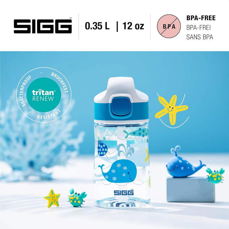 SIGG - Tritan Trinkflasche Kinder - Miracle - Mit Trinkhalm - Auslaufsicher - Federleicht - BPA-frei