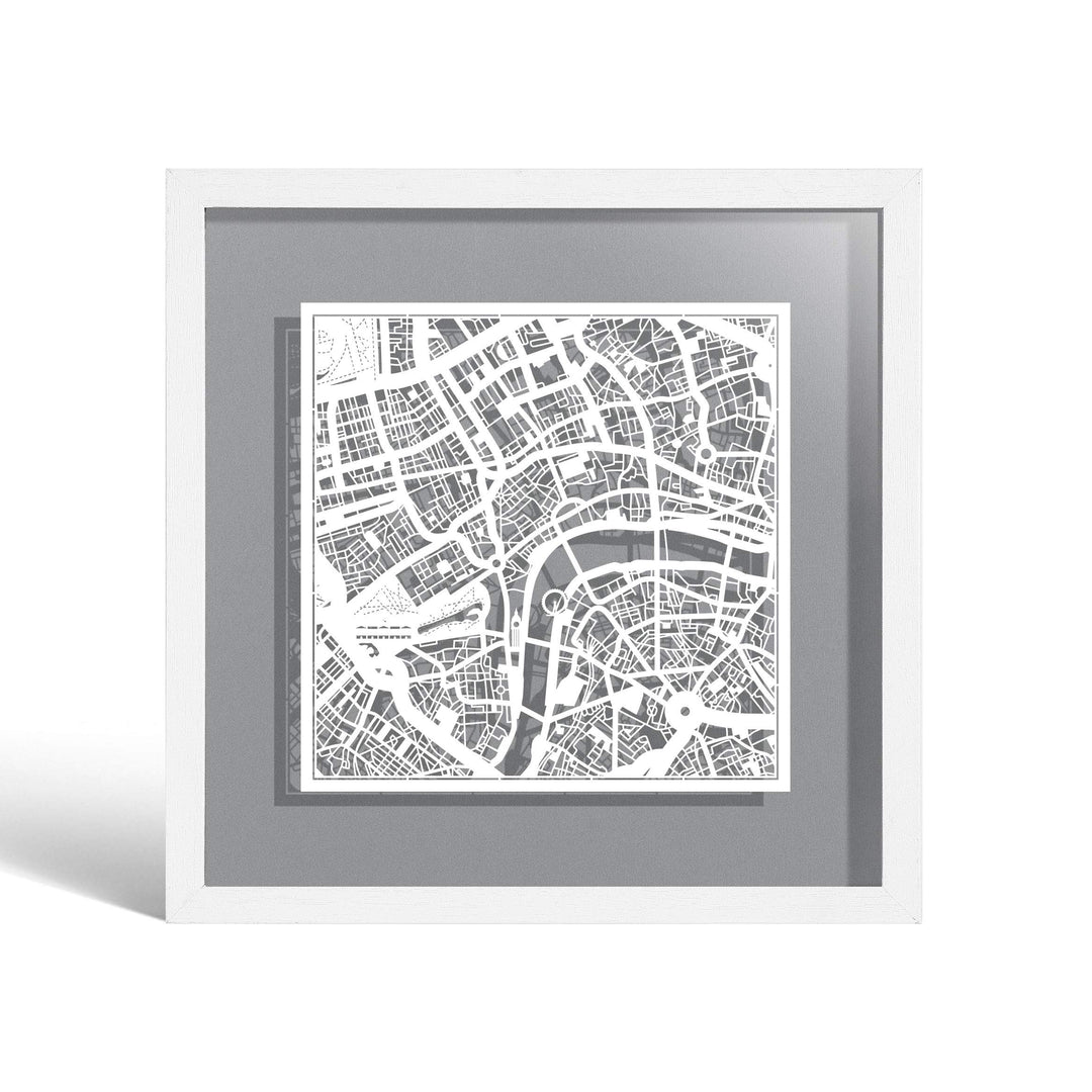 O3 DESIGN STUDIO - Marco de Papel para mapas, 22,8 x 22,8 cm, en Caja de Regalo, Fondo, autocambiant