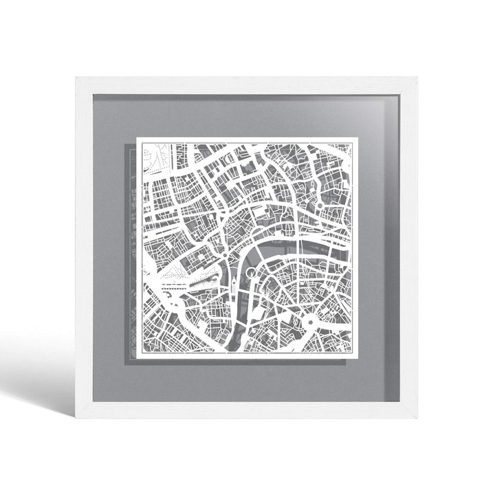 O3 DESIGN STUDIO - Marco de Papel para mapas, 22,8 x 22,8 cm, en Caja de Regalo, Fondo, autocambiant