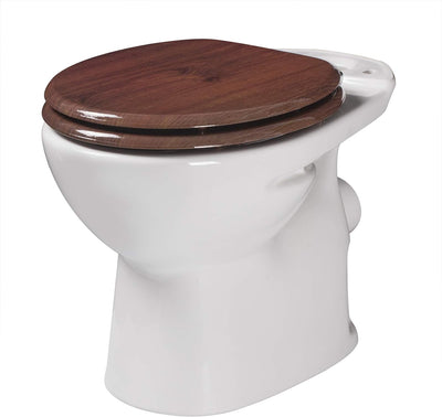 WOLTU #2 Premium WC-Sitz Toilettensitz mit Absenkautomatik, MDF Holzkern, Softclose Scharnier, Antib