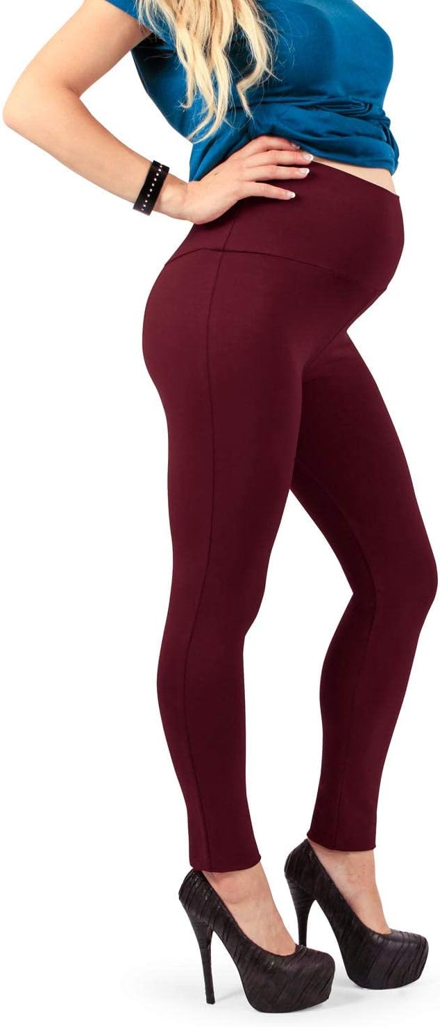 MAMAJEANS Paris - Damen Umstandsleggings High Waist Baumwolle, Schwangerschaftsleggings Blickdicht,