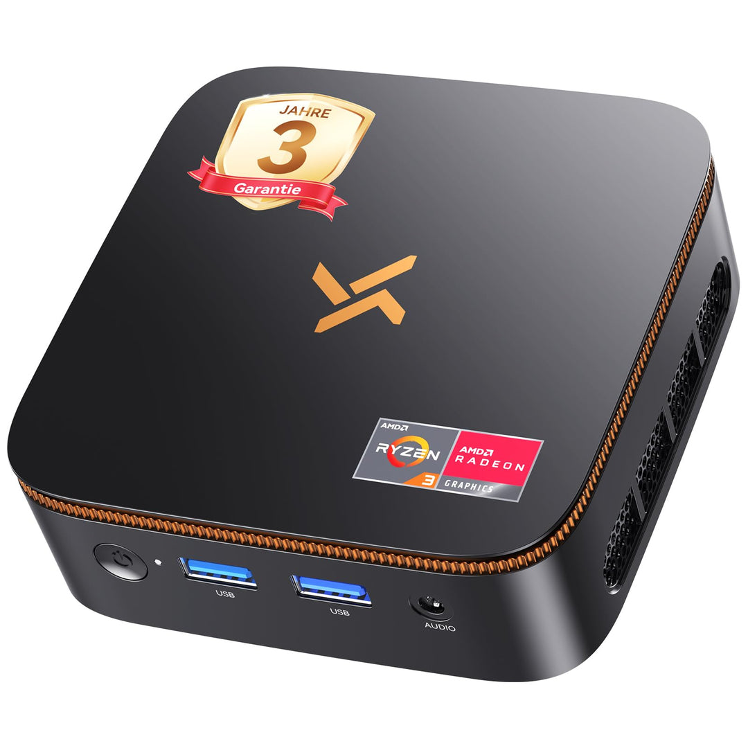 Huidun H50 AMD Ryzen 3300U Mini PC (25% mehr Leistung als N95), 256GB SSD Win 11 Pro Micro PC, Dual