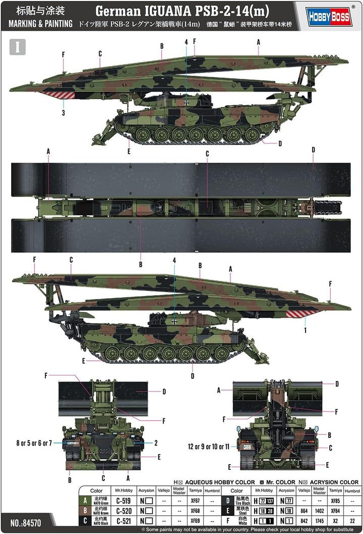 HobbyBoss 84570 1/35 Leguan PSB-2-14 m Modellbausatz, Mehrfarbig