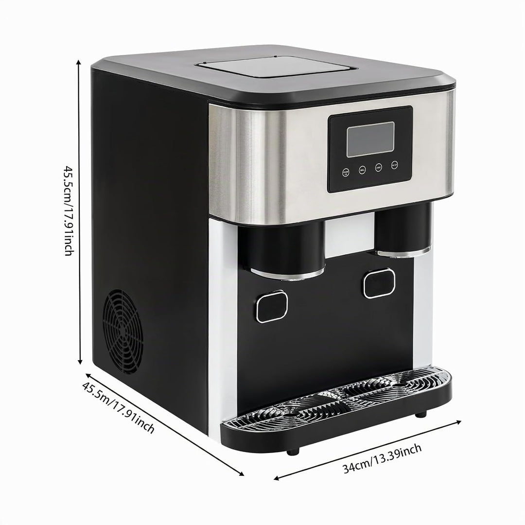 3-In-1 Eisbereiter Mit Kaltwasserfunktion Bereit FüR 600G Eis Lcd Display WüRfel Tischplatte Maker C