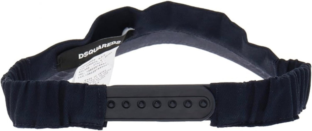 DSQUARED2 Unisex Iconic Logo Patch Visor Cap Kappe Tennis Golf Hat Sonnenblende