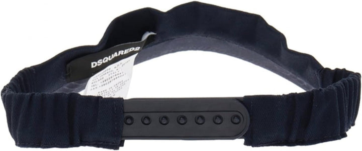 DSQUARED2 Unisex Iconic Logo Patch Visor Cap Kappe Tennis Golf Hat Sonnenblende