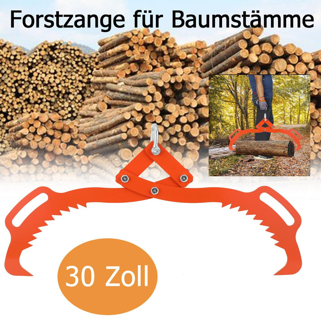 Lfhelper Forstzange für Baumstämme Rückezange, 500 kg Zugkraft, Verladezange, Holzgreifer für Verlad
