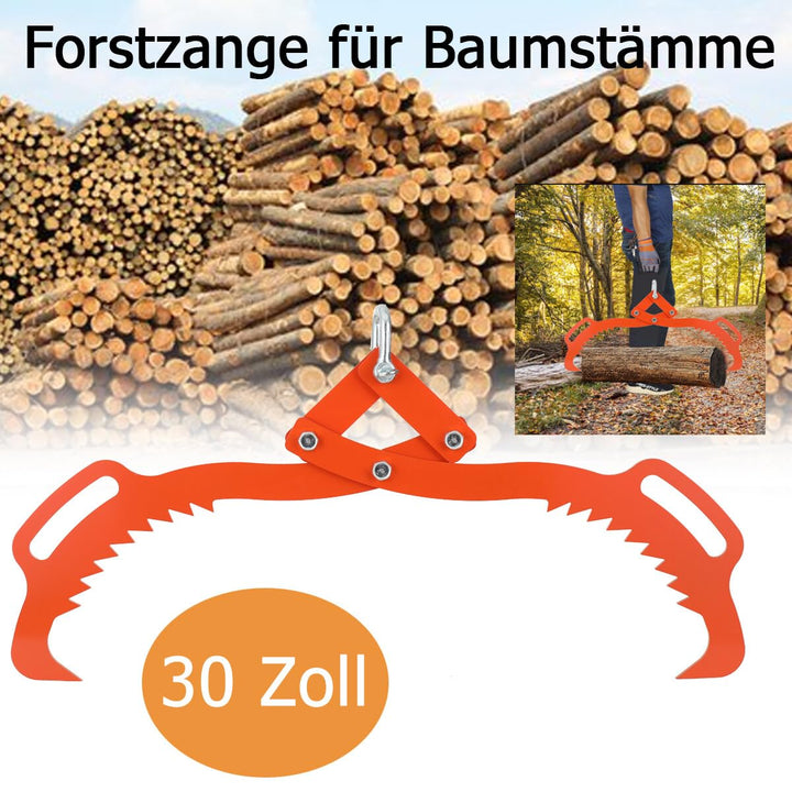 Lfhelper Forstzange für Baumstämme Rückezange, 500 kg Zugkraft, Verladezange, Holzgreifer für Verlad