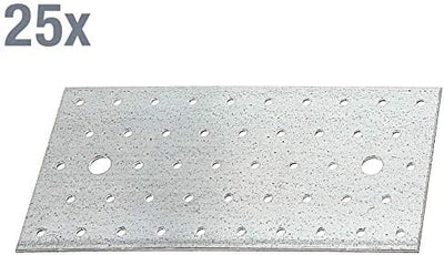 Alberts 847272 Lastrina di giunzione multiforo | zincata con procedimento Sendzimir | 200 x 100 mm |