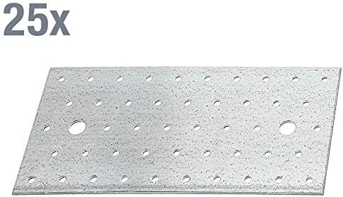 Alberts 847272 Lastrina di giunzione multiforo | zincata con procedimento Sendzimir | 200 x 100 mm |
