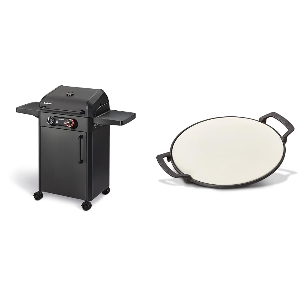 Enders® Elektrogrill eFLOW PRO 2 TURBO™ aus der SHADOW-Serie & ® SWITCH GRID Pizzastein Bundle mit P