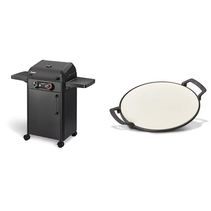 Enders® Elektrogrill eFLOW PRO 2 TURBO™ aus der SHADOW-Serie & ® SWITCH GRID Pizzastein Bundle mit P