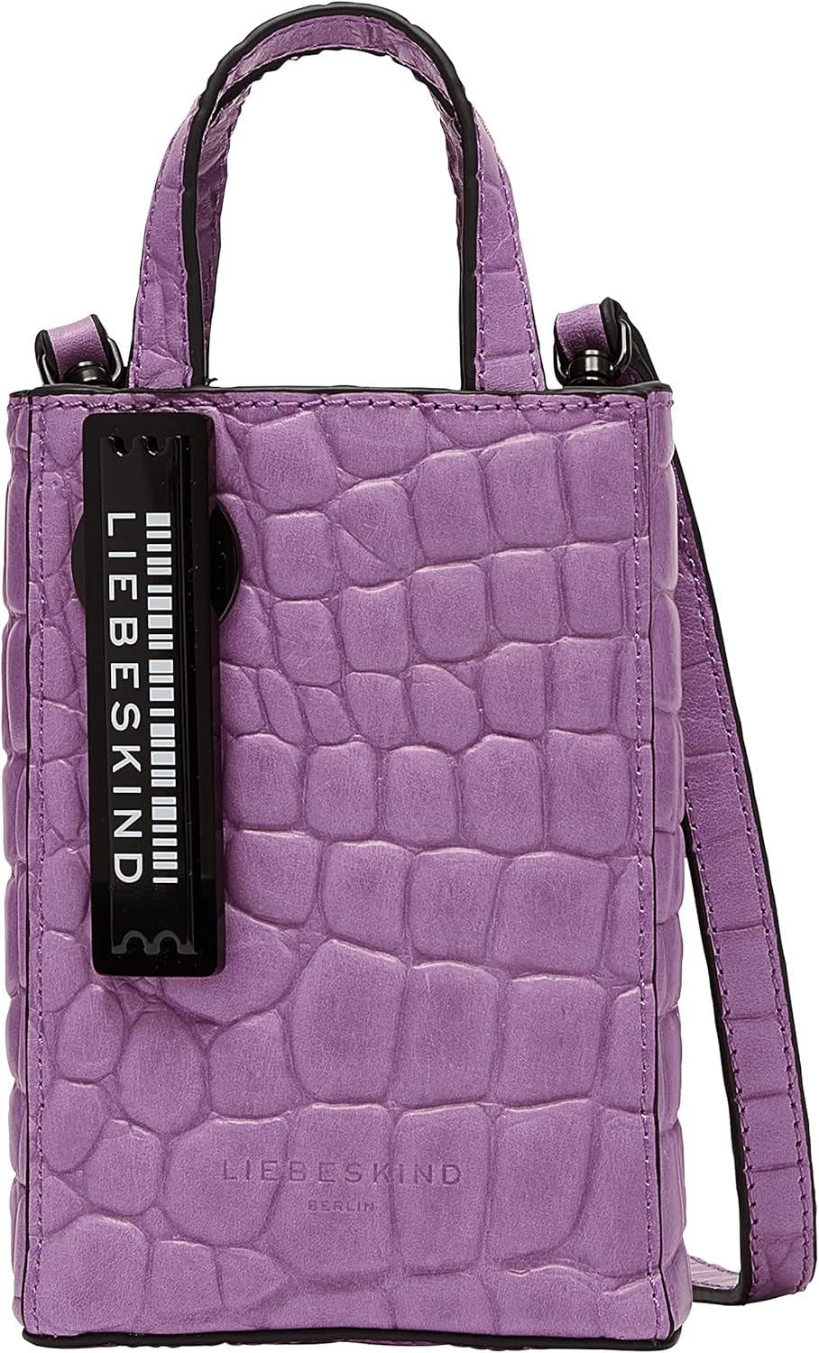 Liebeskind Damen Pb Croco Paperbag Tote XS Lavender, Lavender