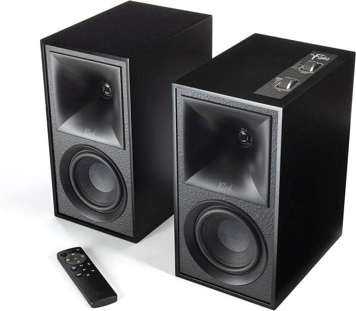Klipsch The Fives Aktivlautsprecher (Paar) - Titanium LTS Belüfteter Hochtöner, Bluetooth Wireless V