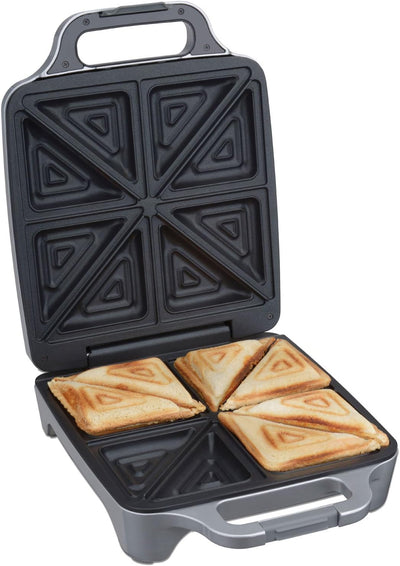 Cloer 6269 Sandwichmaker XXL / 1800 W / für 4 Sandwiches / American Toast / XXL-Füllung / optische F