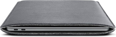 Woolnut Leder Sleeve Case Hülle Tasche für MacBook Pro 13 UNT Air 13/13.6 Zoll - Grau Grau MacBook P