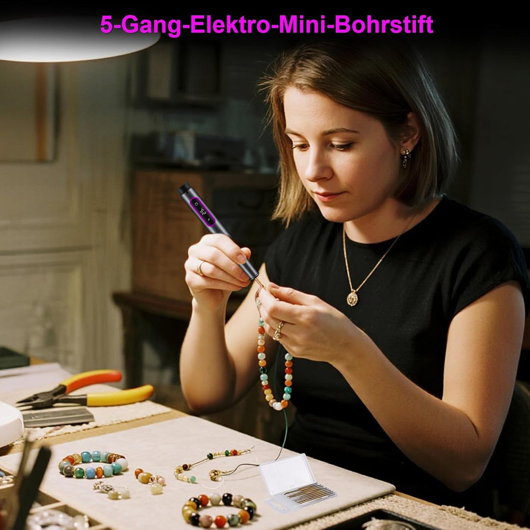 Handbohrer Elektrisch, GuKKK 5-Gang Bohrer Wiederaufladbare Bohrmaschine, Wiederaufladbare DIY Handb