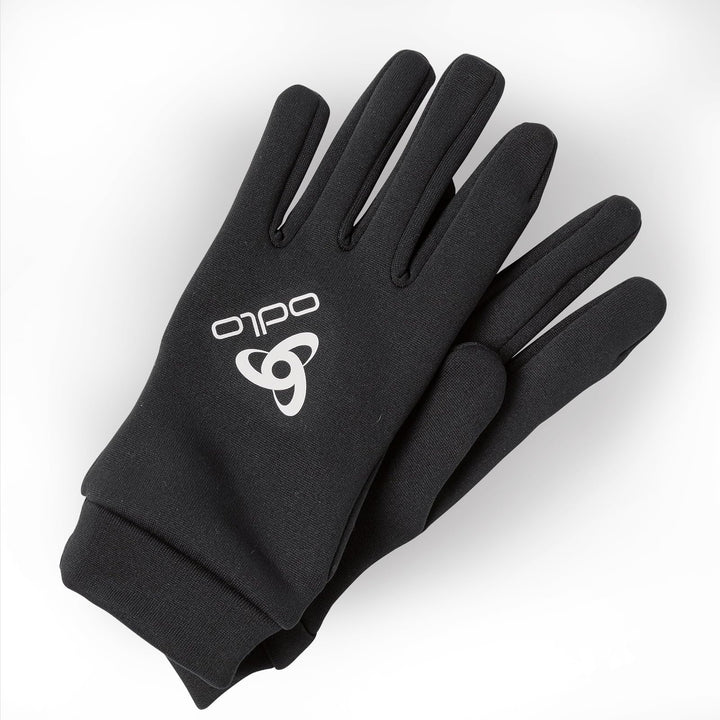 Odlo Sporthandschuhe Herren Damen Stretchfleece Liner I Unterziehhandschuhe I Ski Handschuhe Schwarz