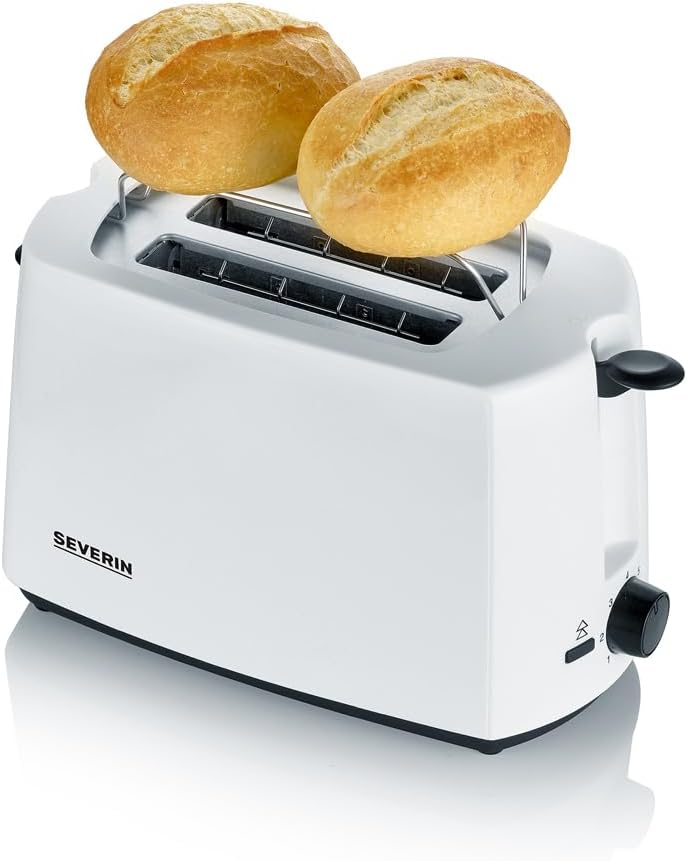 SEVERIN Automatik-Toaster, Toaster mit Brötchenaufsatz, hochwertiger Toaster mit Krümelschublade und