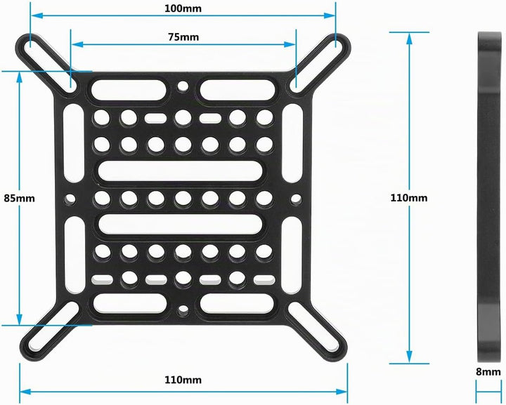 CAMVATE Mehrzweck-Käseplatte mit 75 x 75 mm und 100 x 100 mm VESA-Halterung – 3290