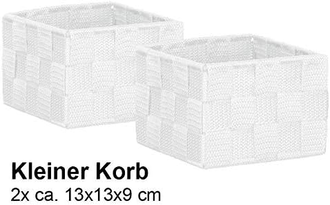 Brandsseller 4er Set Aufbewahrungsboxen - 28x28x10 cm, 26x13x9 cm, 13x13x9 cm (2x) – eckige Regalkör