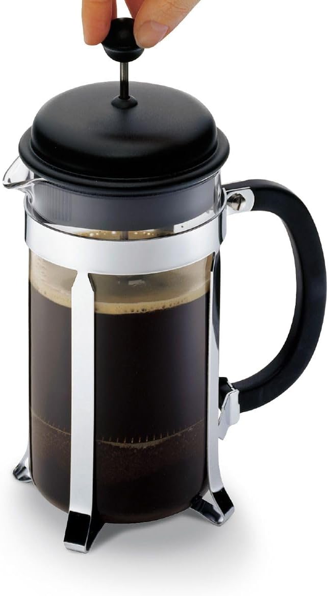 Bodum 1918-01 CAFFETTIERA Kaffeebereiter (French Press System, Permanent Edelstahlfilter, 1,0 liters