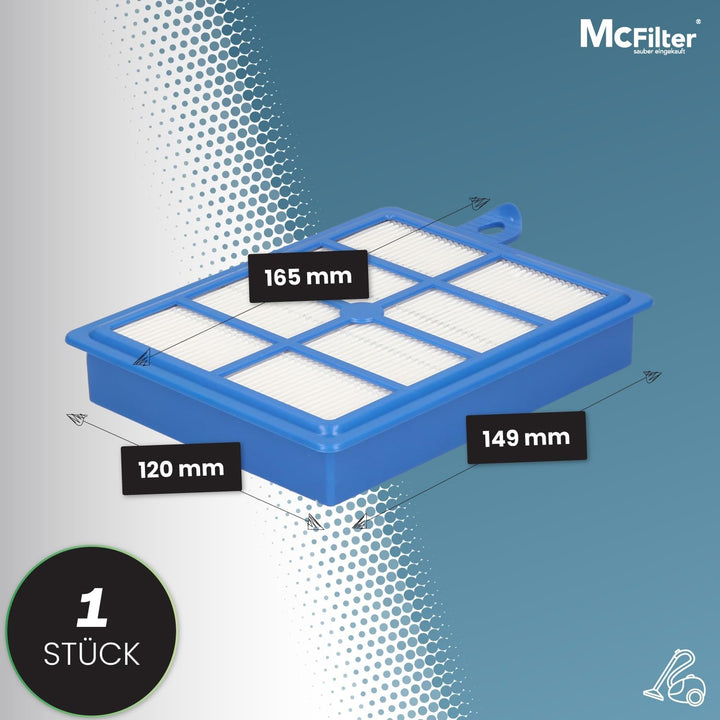 McFilter I 10 Staubsaugerbeutel + 1 Hepa Filter geeignet für AEG VX9-2-ÖKO Staubsauger, 5-lagiger Be