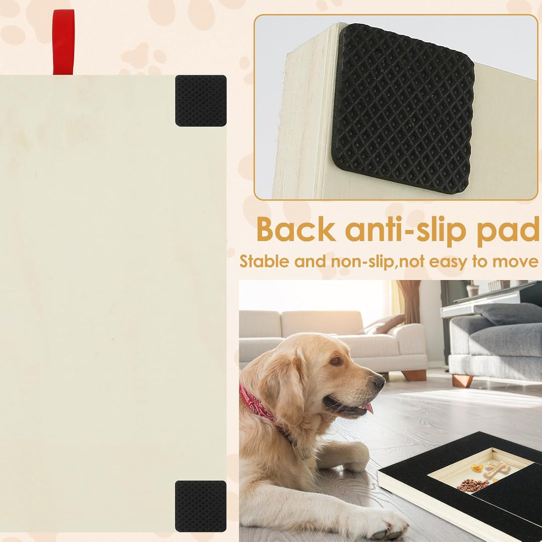 Hunde Krallen Kratzbrett 35x25x3cm Kratzbrett für Hunde mit Leckerli Box Quadrat Stressfrei Dog Nail