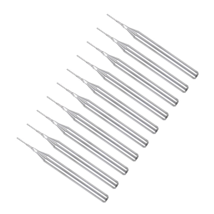 QUARKZMAN 0,5mm Schaftfräser x 10Stk. Hartmetall CNC Fräser Bohrer für Leiterplattenbearbeitung und