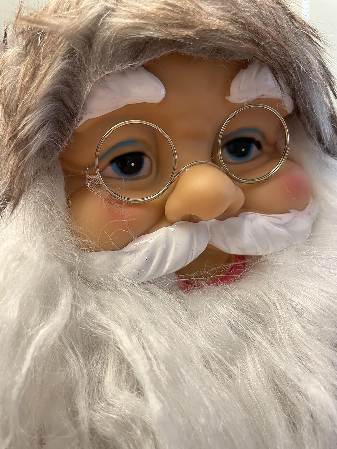 khevga Weihnachtsmann Deko Figur Deko Nikolaus gross (rot/grauer Mantel, 61cm), Rot/Grauer Mantel 61