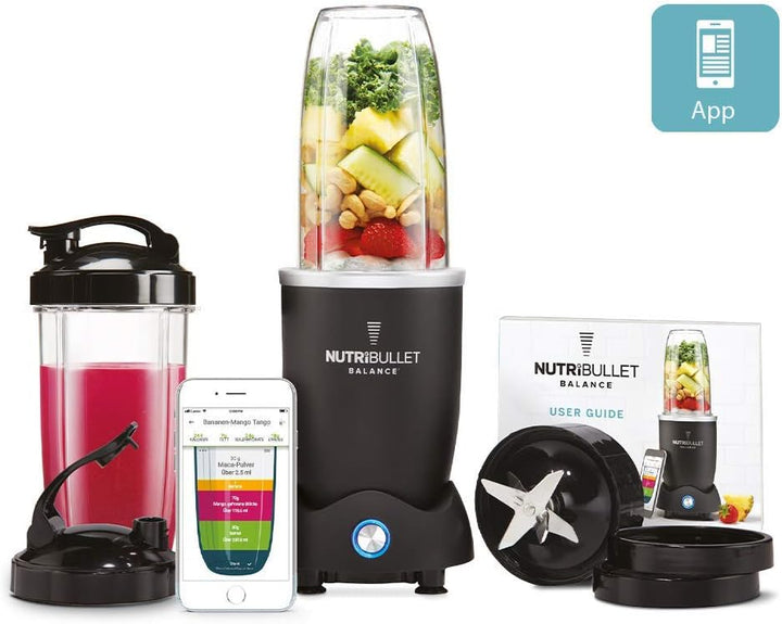 NutriBullet Balance - 1200W schwarz – Mixer mit Extraktor-Klinge macht Superfood aus einfachen Leben