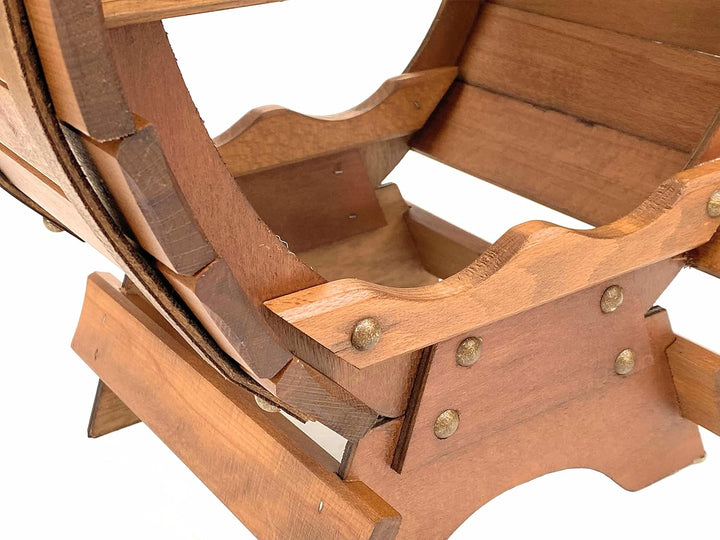 DanDiBo Weinregal Holz Weinfass für 6 Flaschen Braun gebeizt Bar Flaschenständer Fass Flaschenhalter